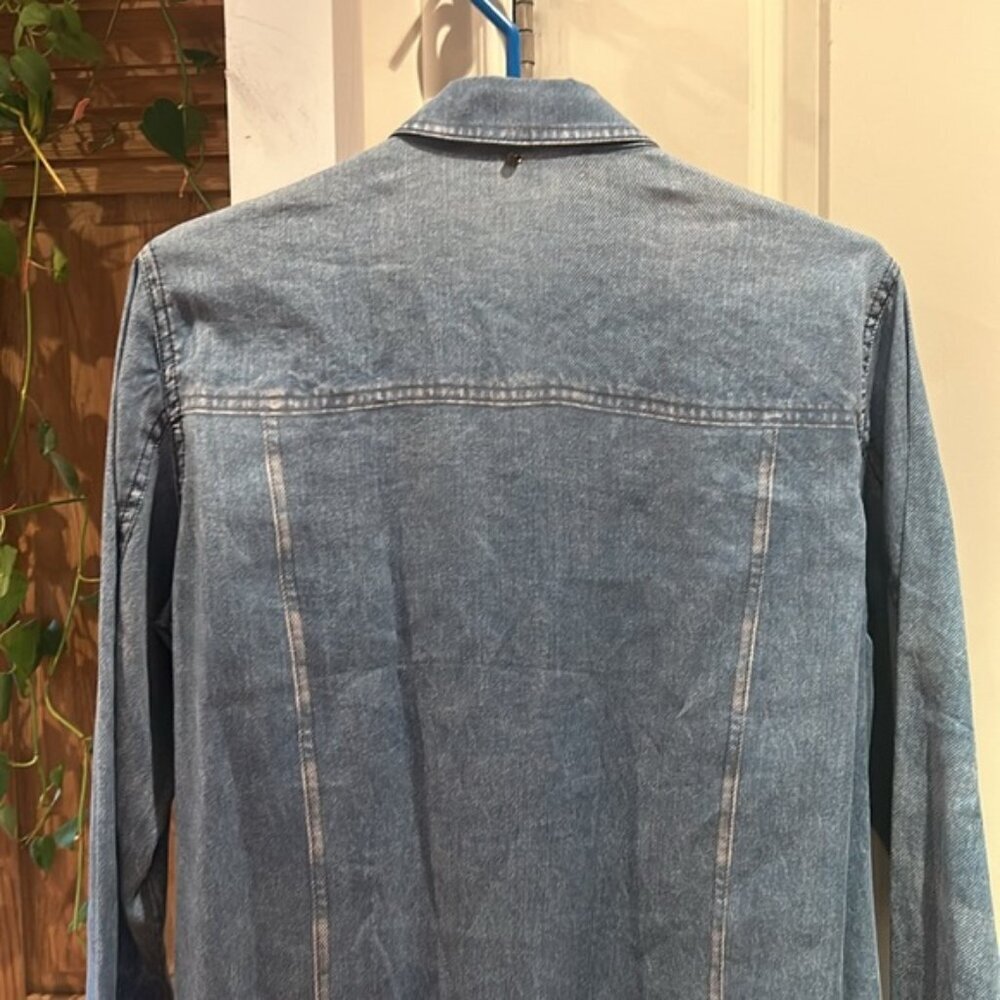 MARINA RINALDI sport denim print dress 10 Euc - Picture 12 of 15